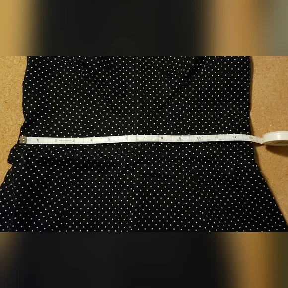 Selé black w/ white polka dot rockabilly pin up dress size Medium M - Picture 10 of 14